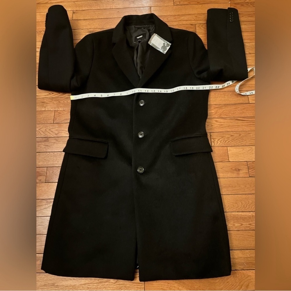Express Brand New Men's Black Wool-Blend
Overcoat. Size Medium - Picture 15 of 16